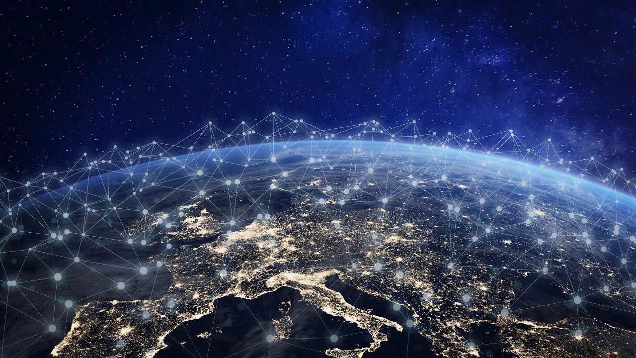 Digitales Netz umspannt den Globus