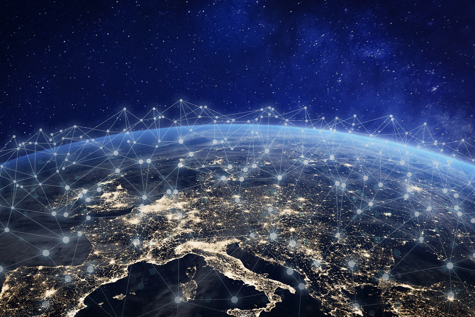 Digitales Netz umspannt den Globus