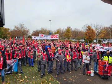 Wiesloch - 2.700 Beschäftigte im Warnstreik
