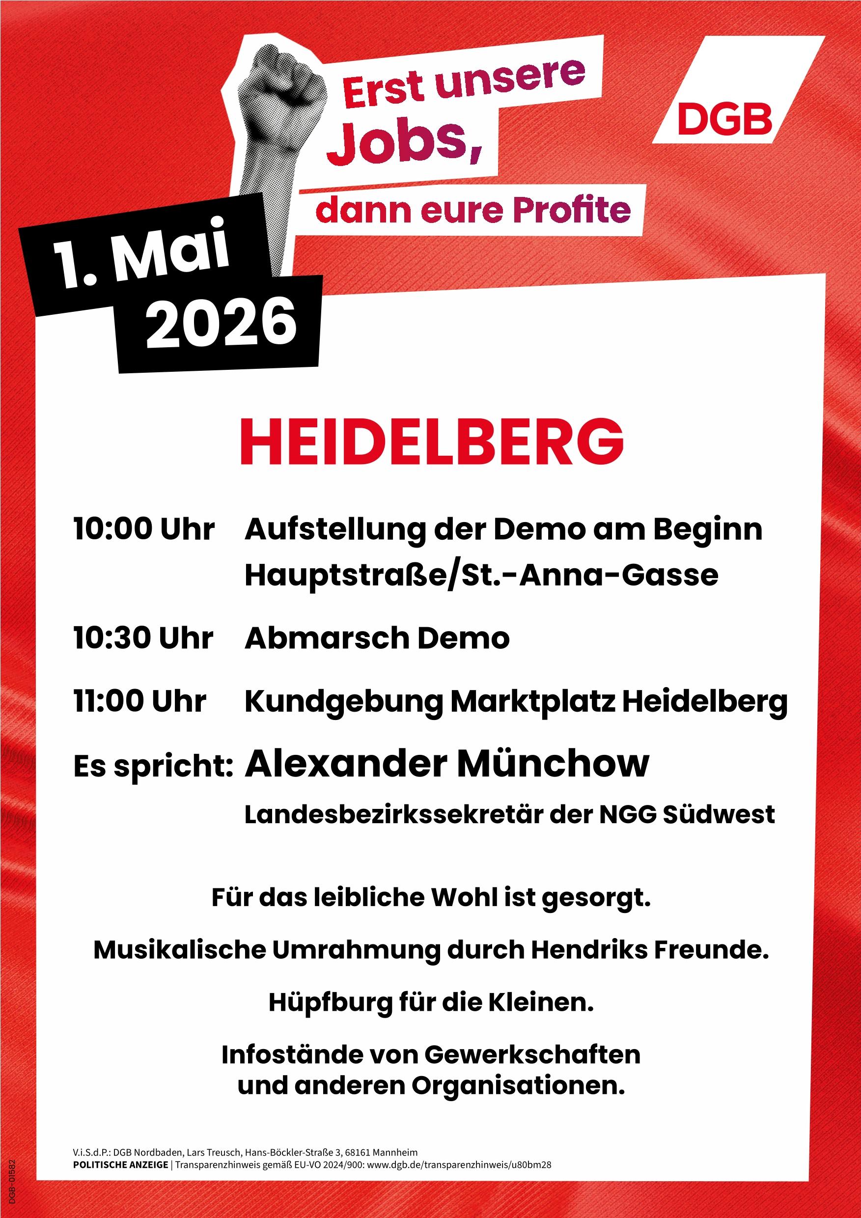 Erster Mai in Heidelberg