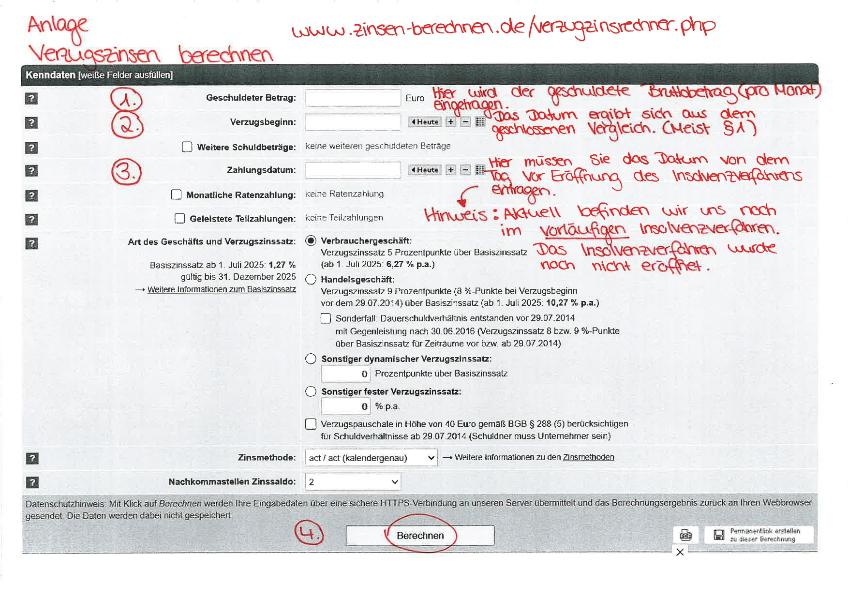 Ausfuellhinweise Verzugszinsen Berechnen