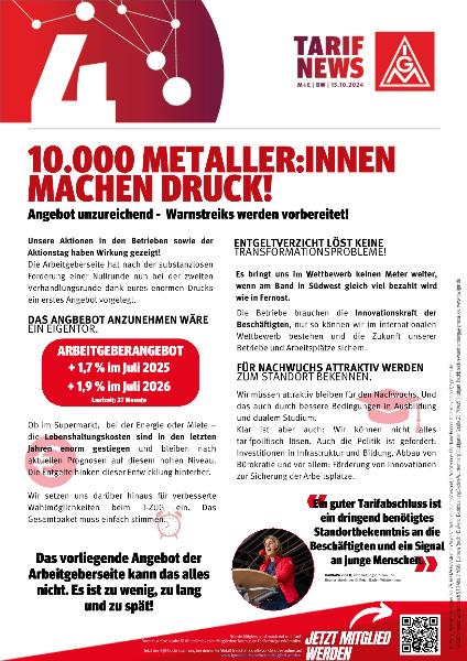 Tarifnewsletter M+E BaWü