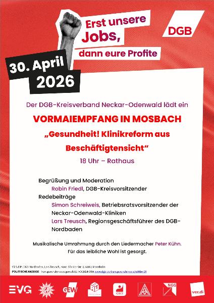 Einladung zum Vormaiempfang in Mosbach